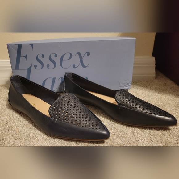 Essex Lane Shoes New In Box Essex Lane Navy Leather Flats